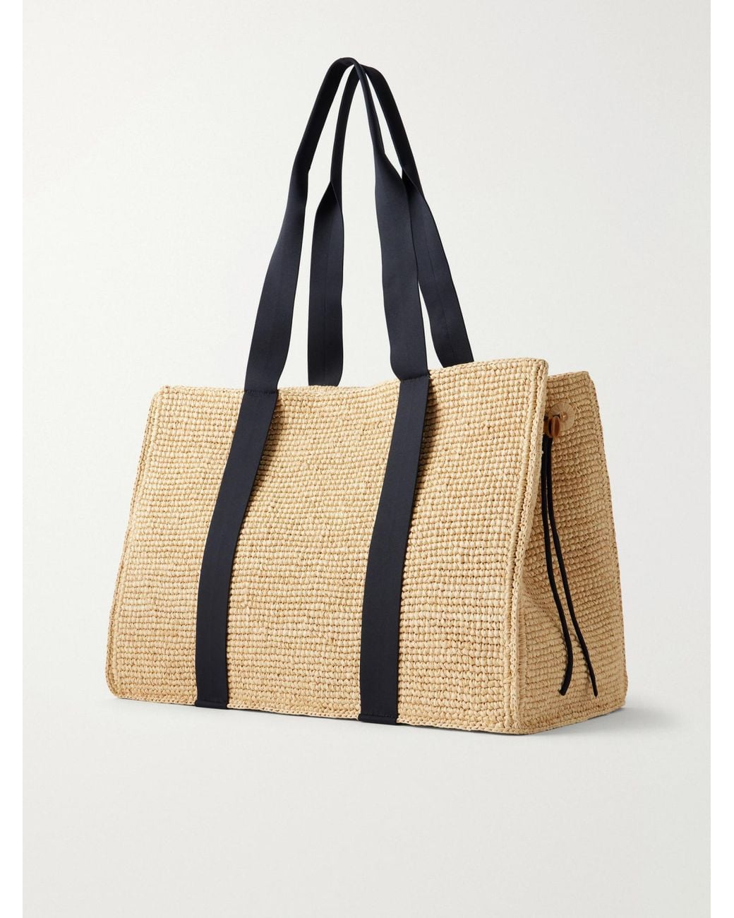 Eres Black Raffia Tote Bag