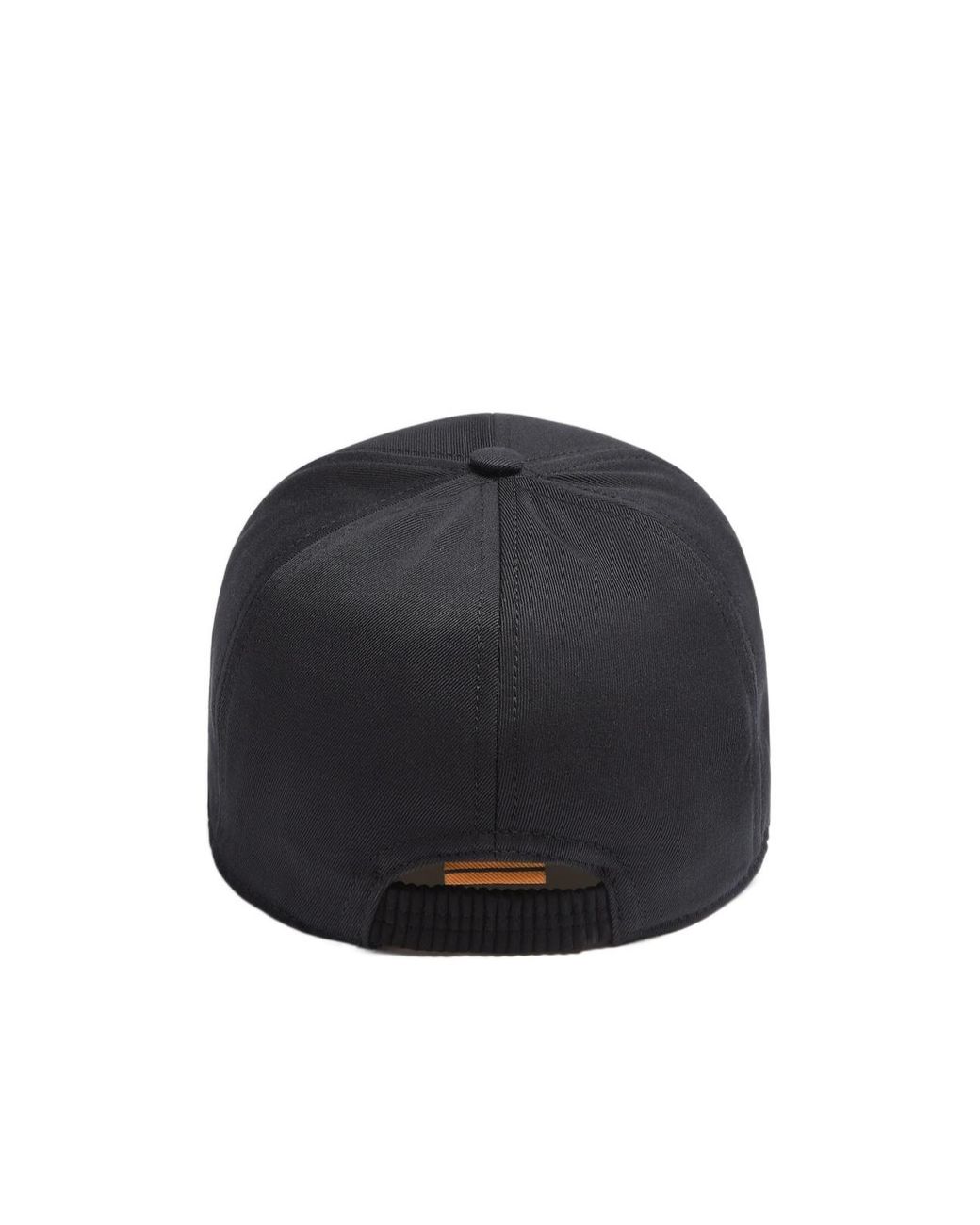 Zegna Black Embossed-Logo Baseball Cap for men