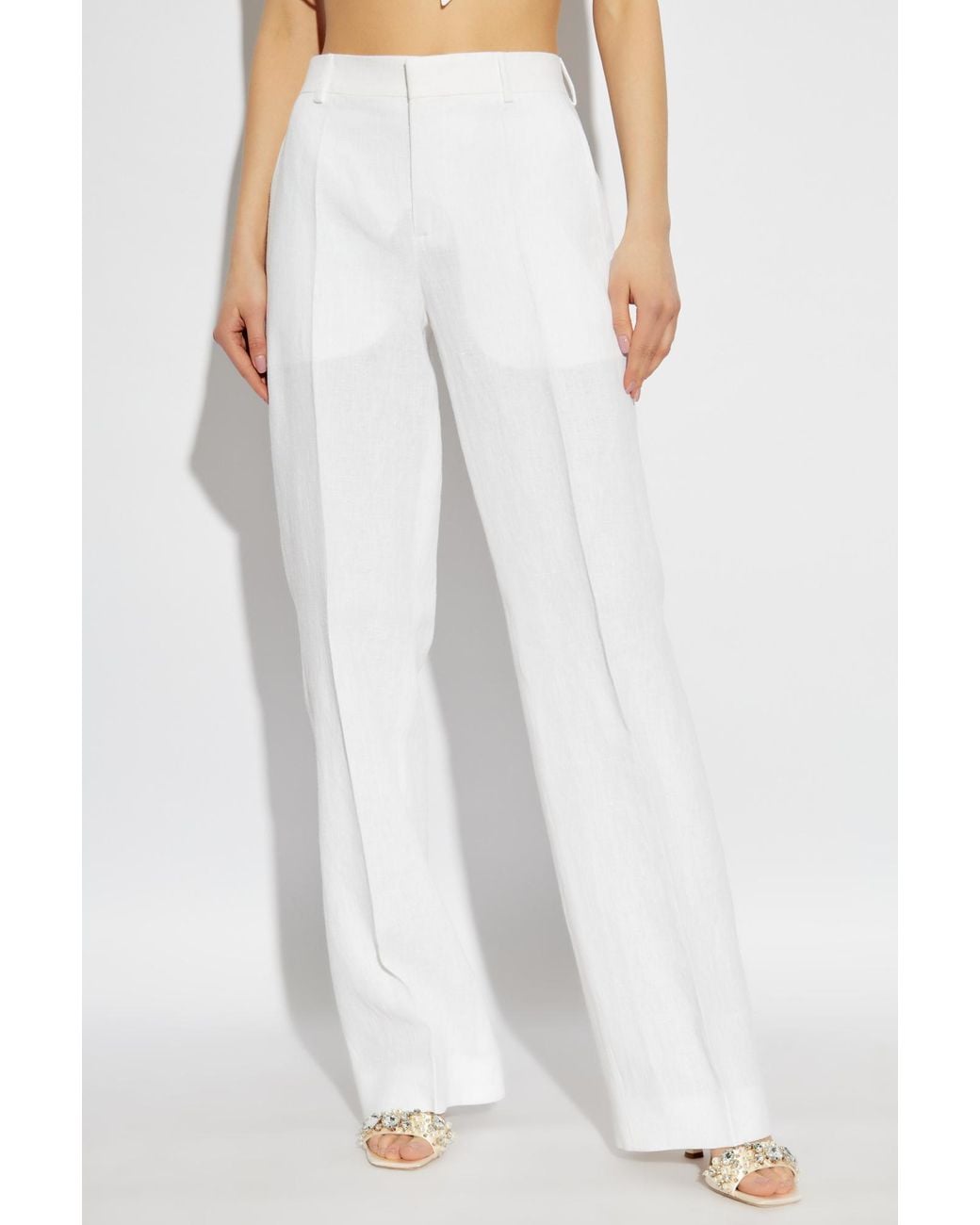 Moschino White Belt Loop Track Pants