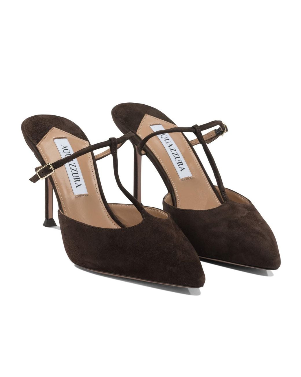 Aquazzura Brown Sorbonne Mules
