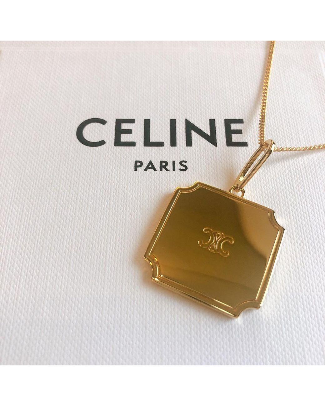 Céline Natural Separables Triomphe Plate Pendant