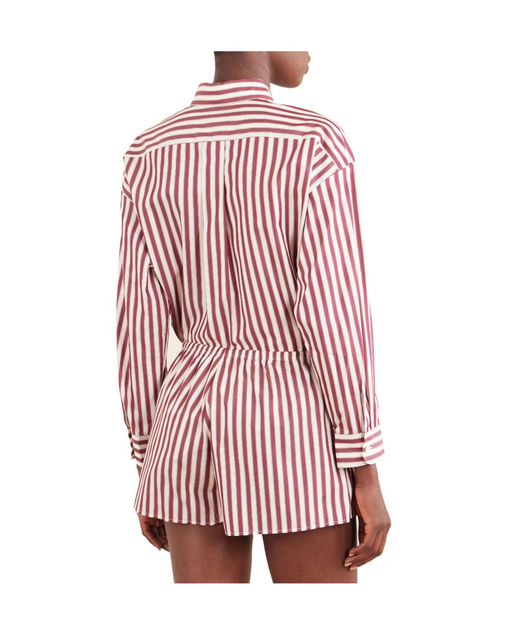 Eres Red House Striped Cotton-Poplin Pajama Shorts