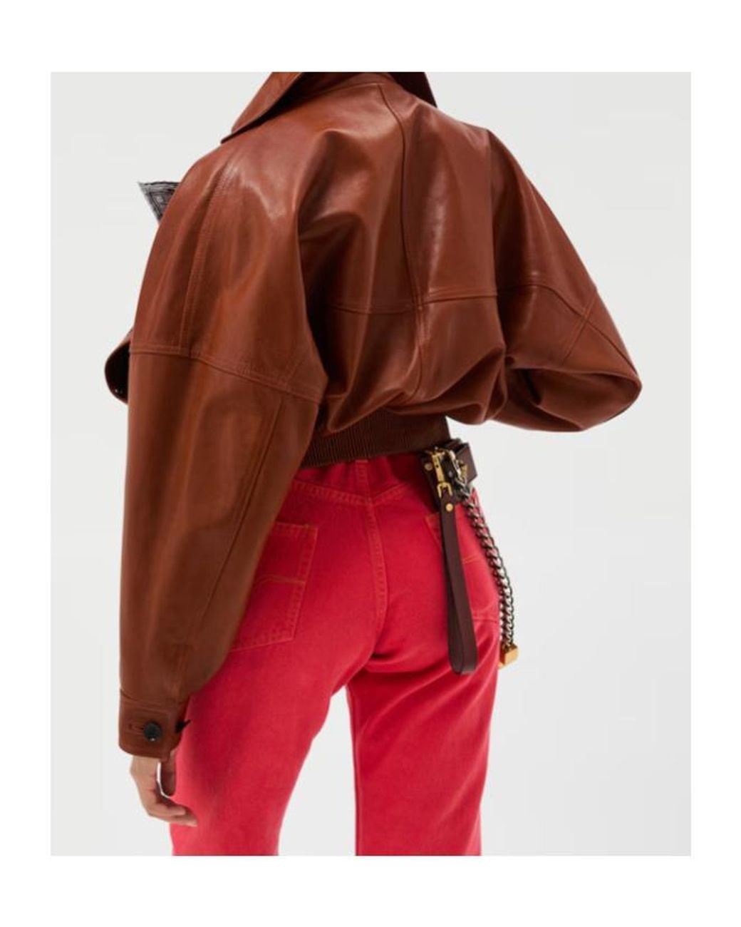 Versace Brown Zipped Leather Blouson