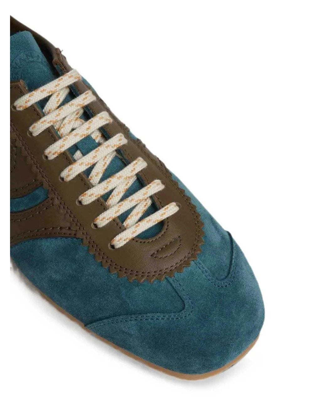 Dries Van Noten Green Suede Sneakers