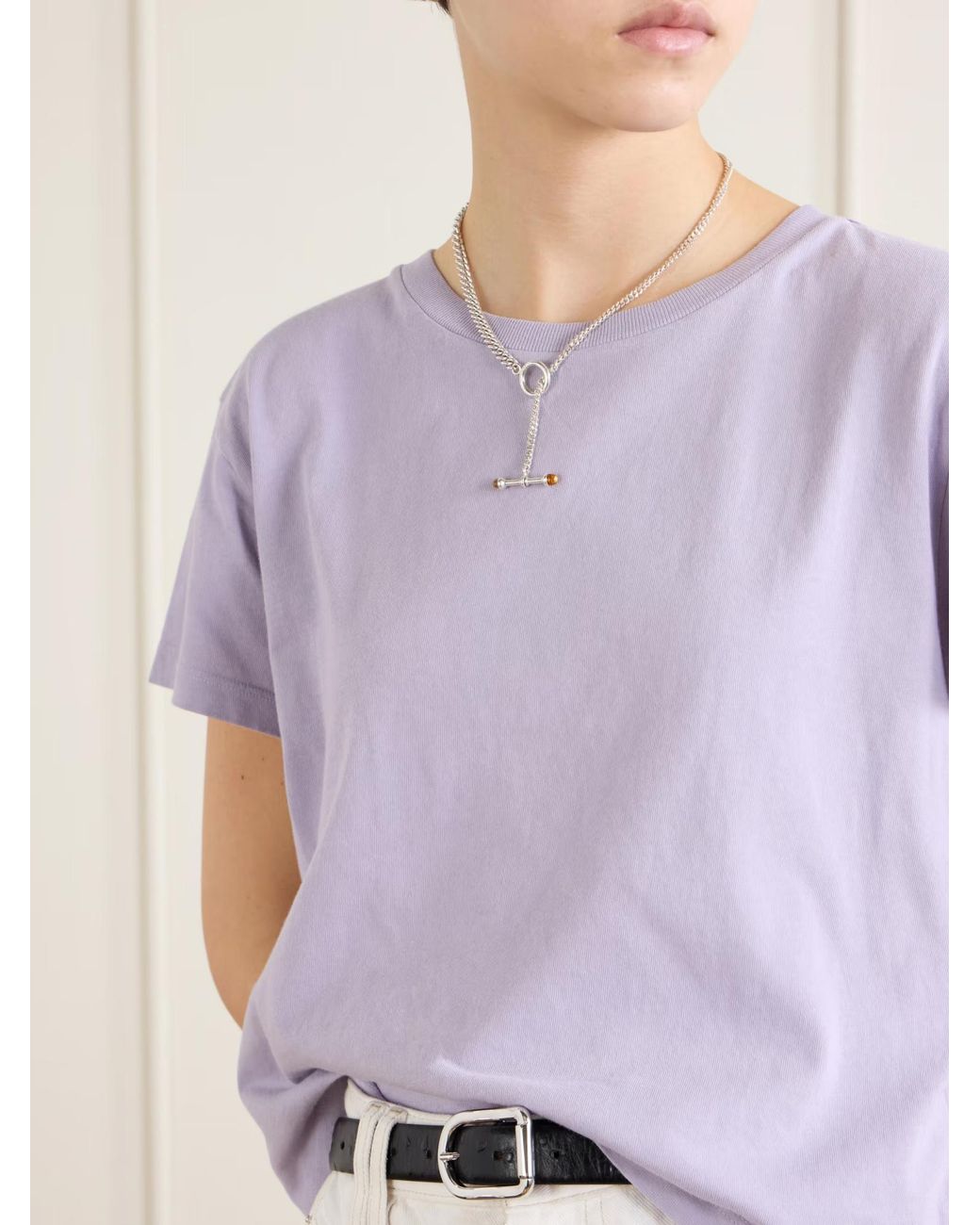 Agolde Purple Adine Crew Neck T-Shirt