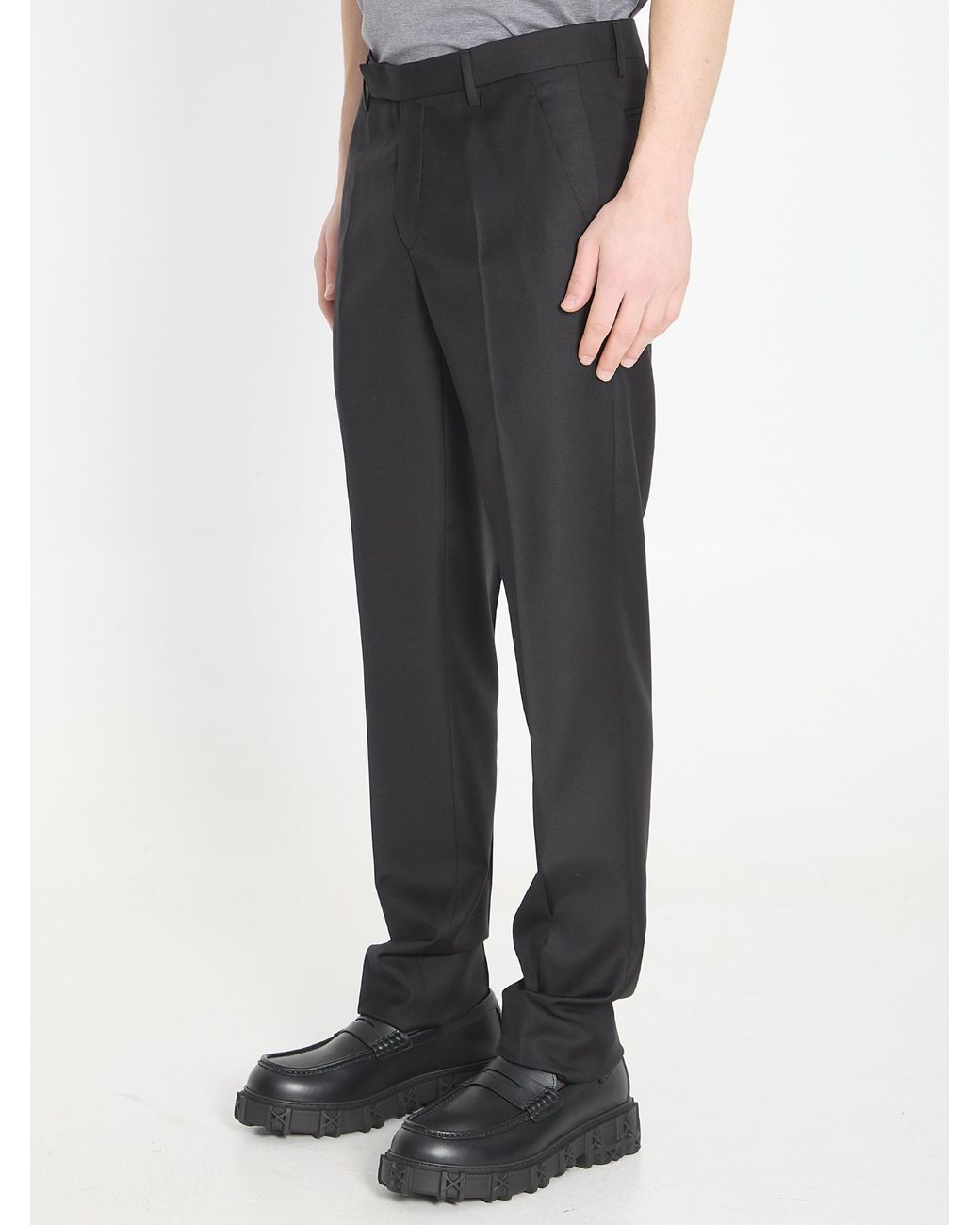 Dior Gray Homme Tailored Trousers for men