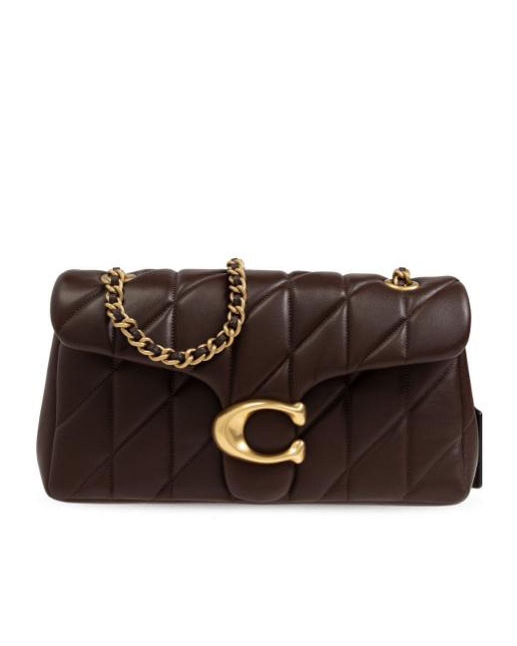 COACH Black Tabby 26 Logo Detailed Shoulder Bag