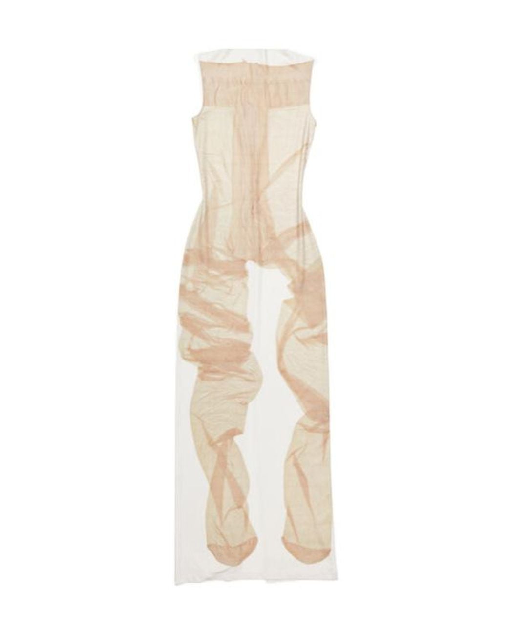 Acne White Mock-Neck Maxi Dress