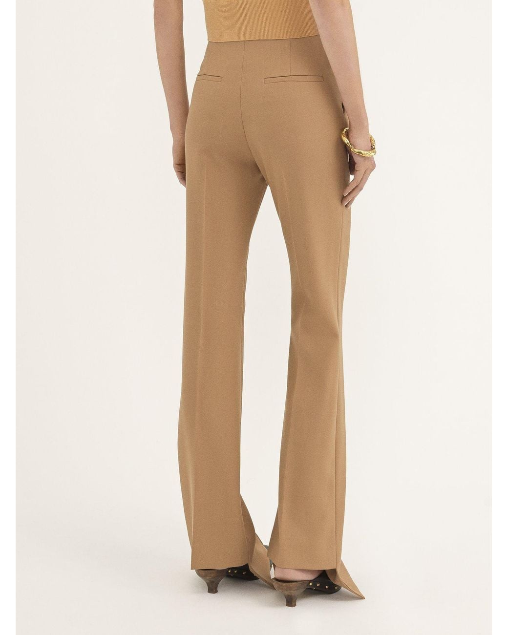 Chloé Natural Pleated Casual Pants