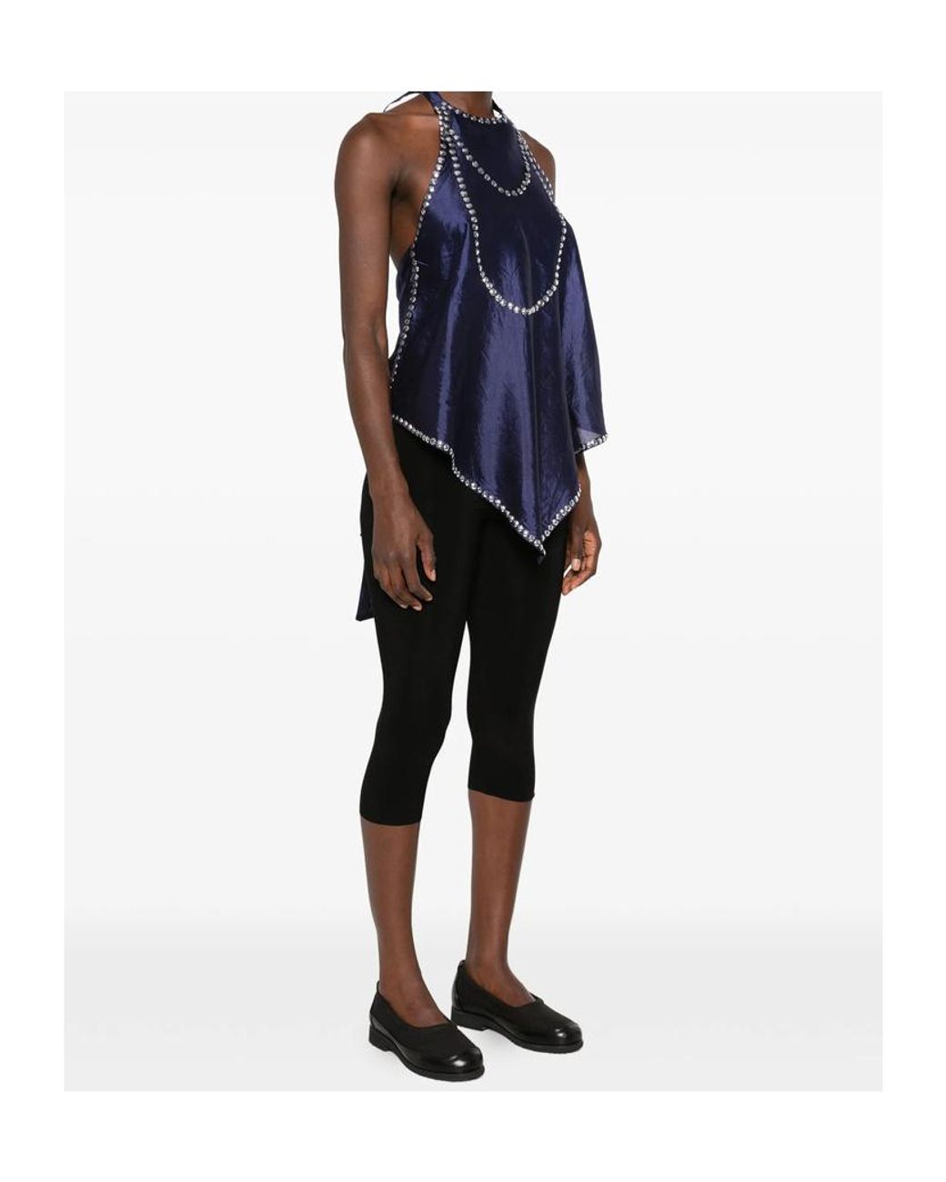 GIMAGUAS Blue Lace-Up Camisole
