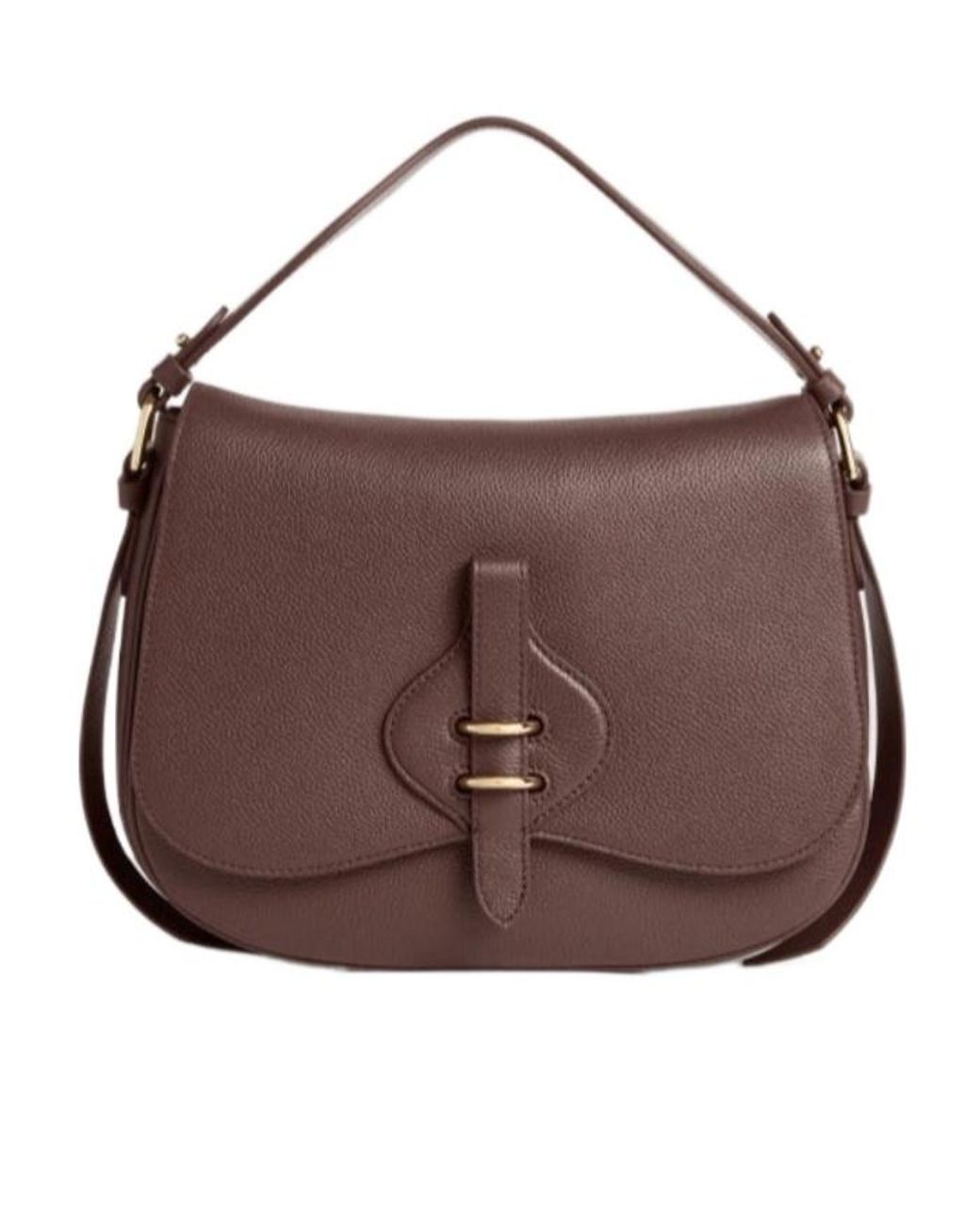 Coccinelle Brown Flap Buckle Shoulder Bag