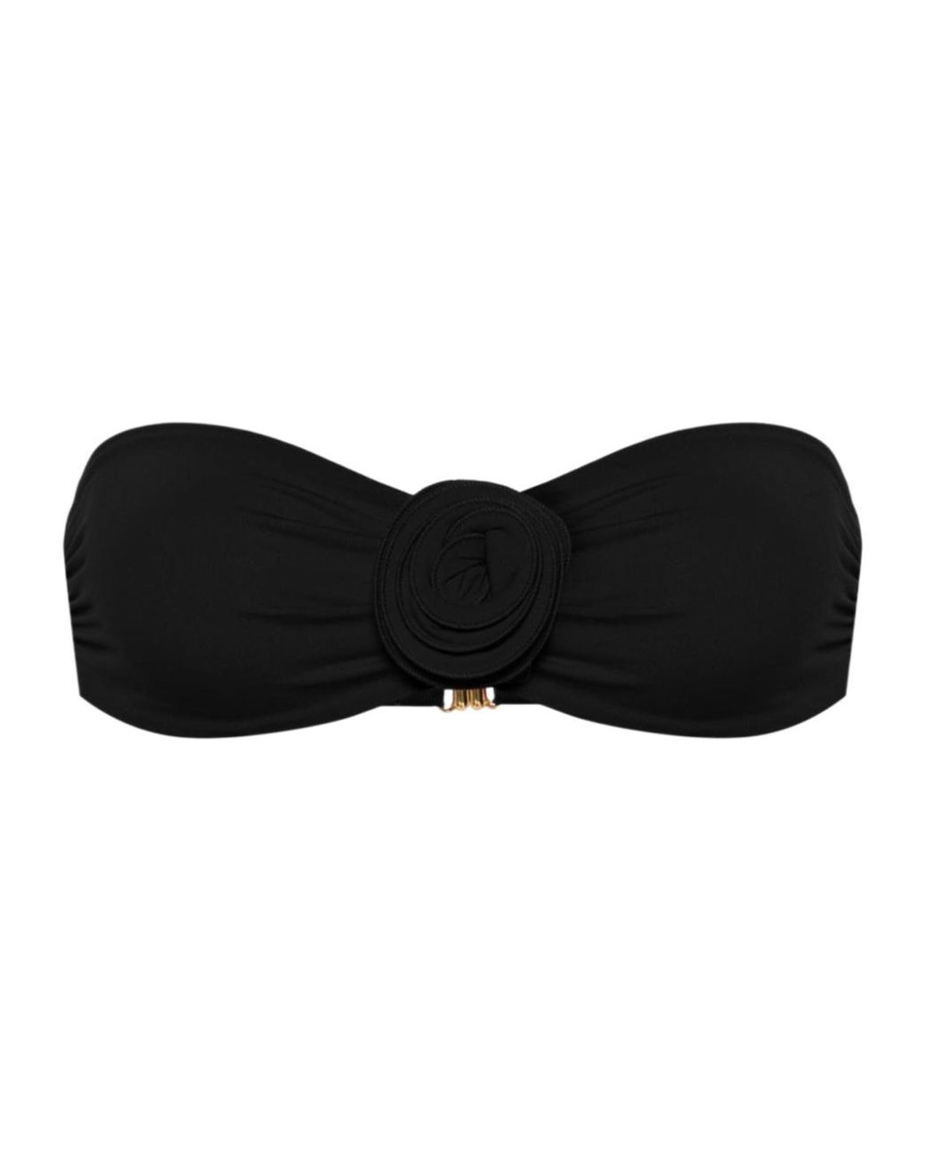 LaRevêche Black Vesna Bandeau Bikini Top