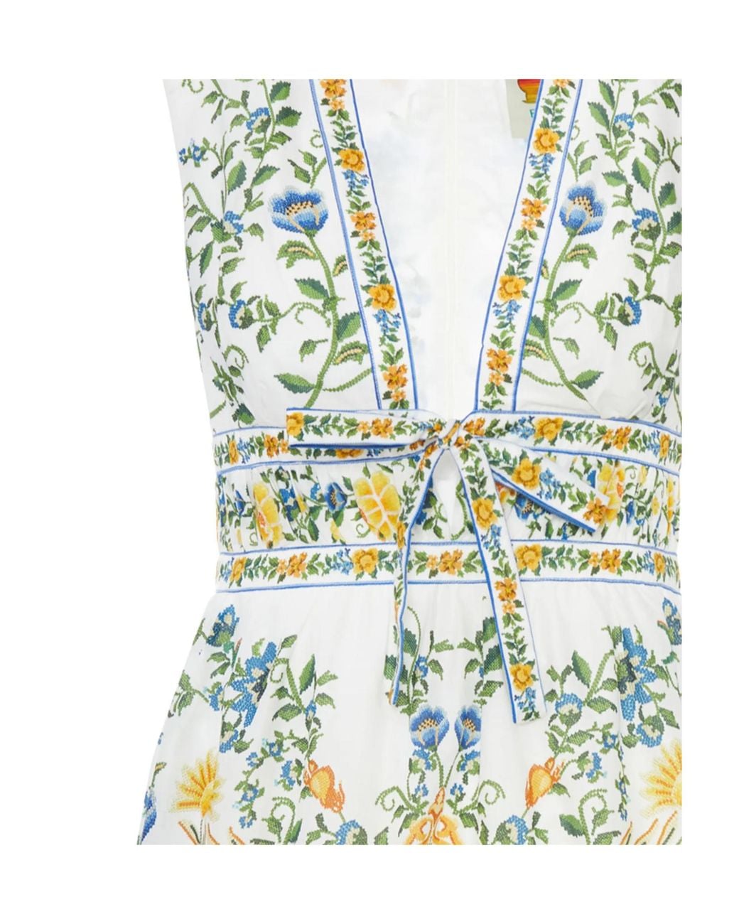 Farm Rio Green Emily Floral Mini Dress