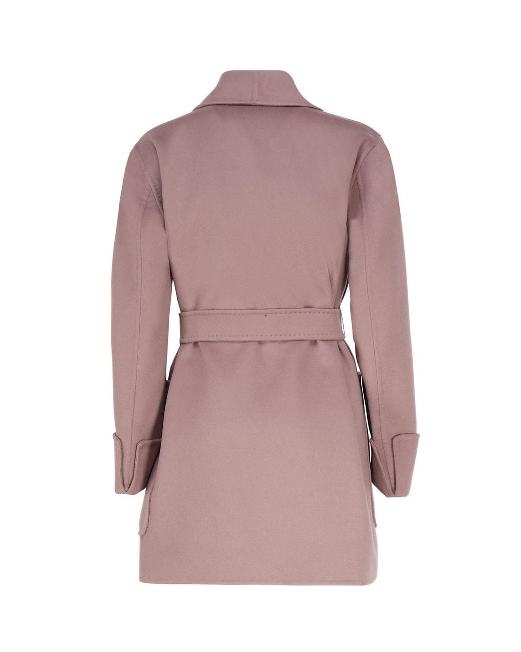 Max Mara Purple Belted Long-Sleeved Jacket