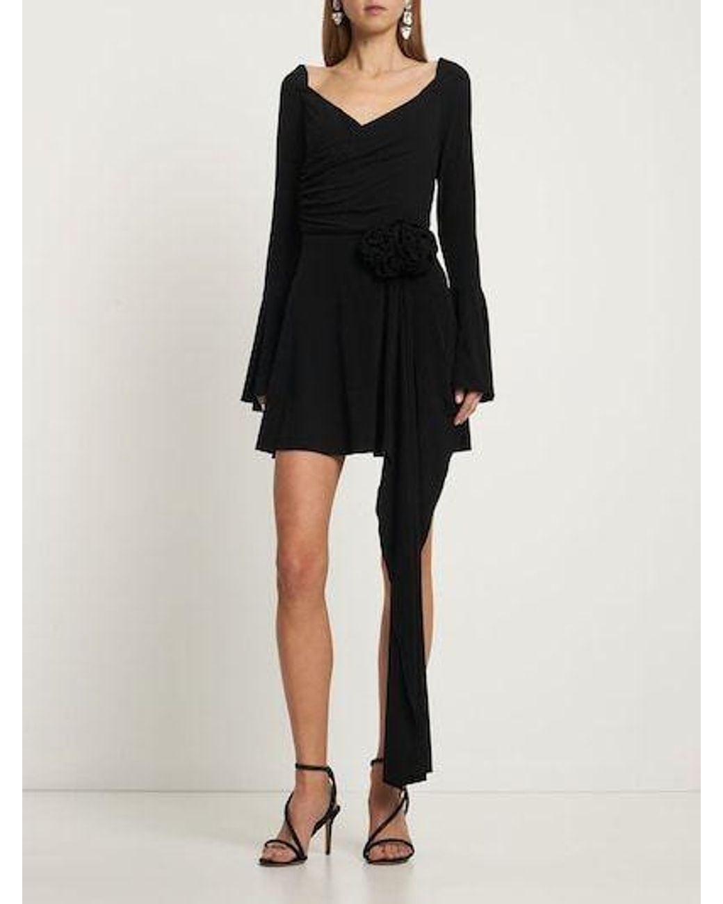 Magda Butrym Black Strapless Jersey Mini Dress