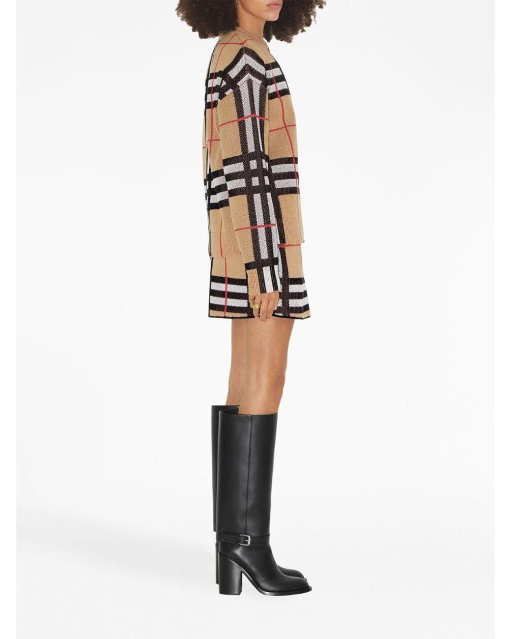 Burberry Brown Vintage Check Knitted Jumper