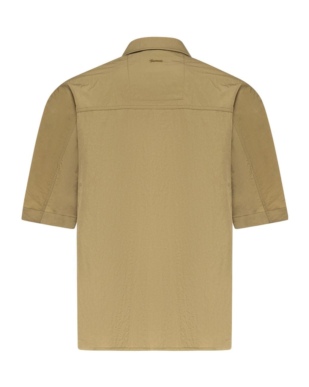 Herno Green Laminar Short-Sleeve Utility Shirt for men