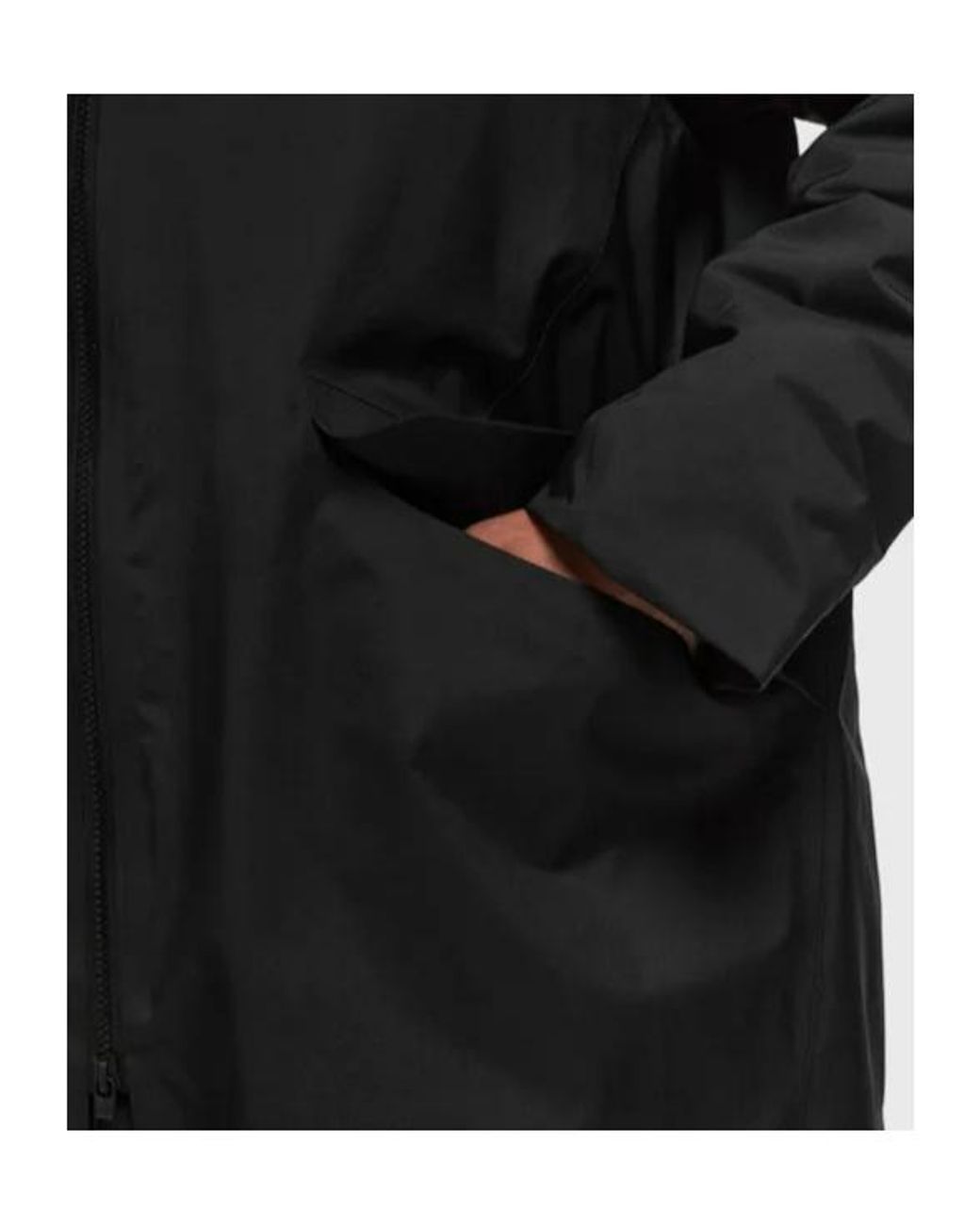 Veilance Blue Hooded Longline Coat for men