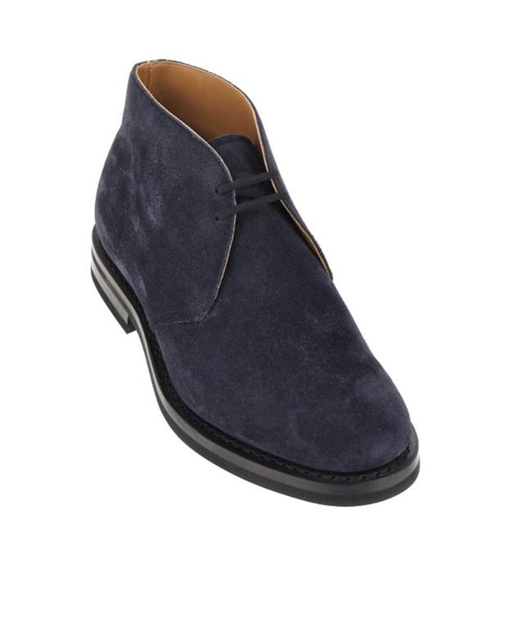 Church's Blue Suede Derby Shoes for men