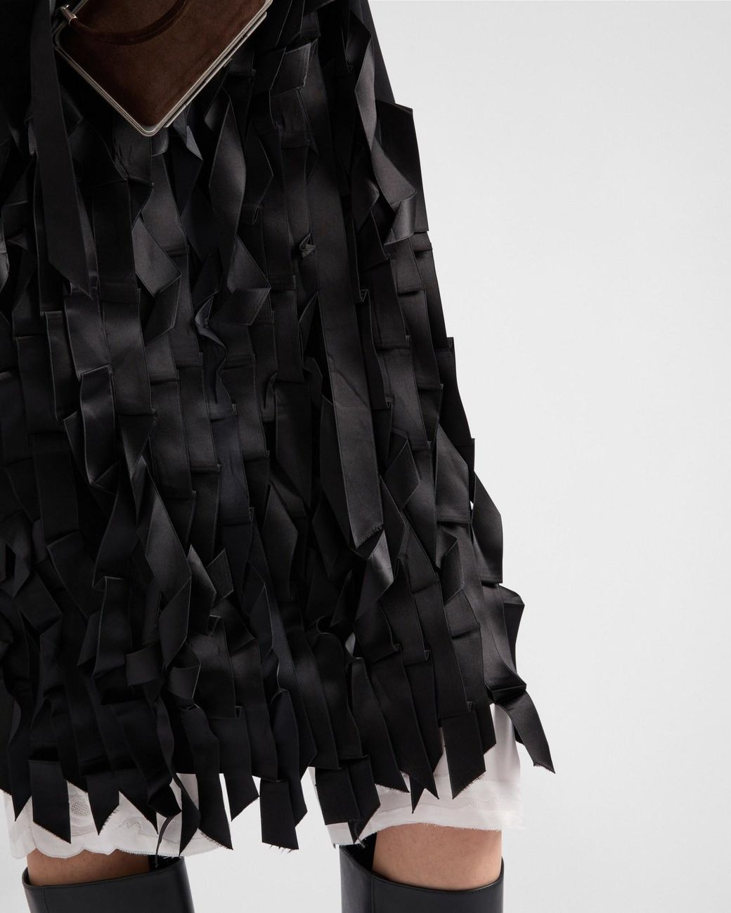 Prada Black Sablé Crewneck Sleeveless Dress
