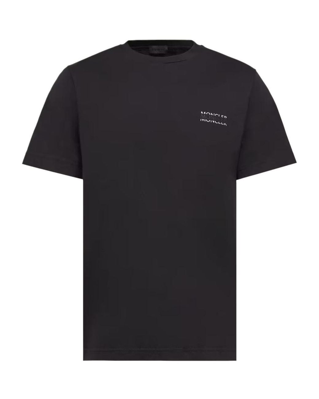 Moncler Black Logo Patch Crewneck T-Shirt for men