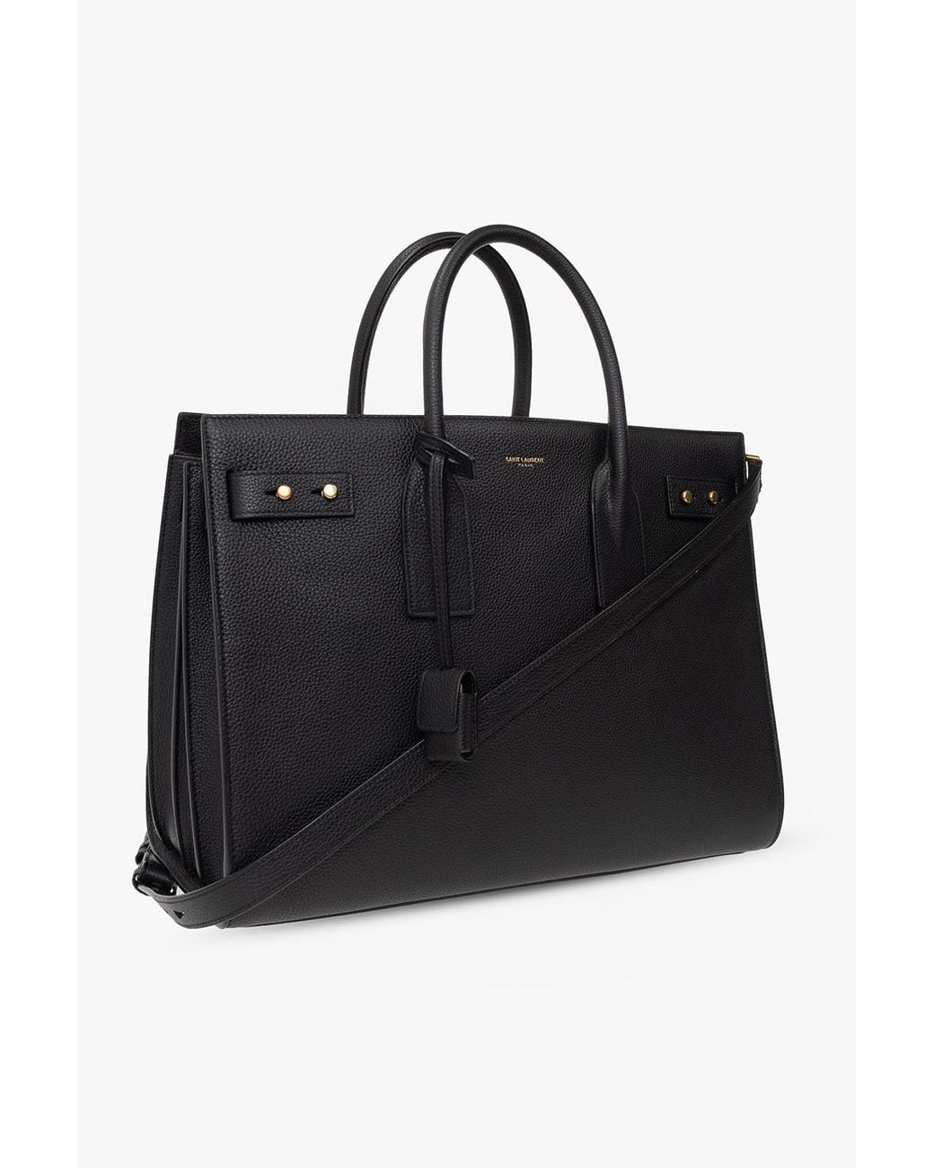 Saint Laurent Black Sac De Jour Supple Medium
