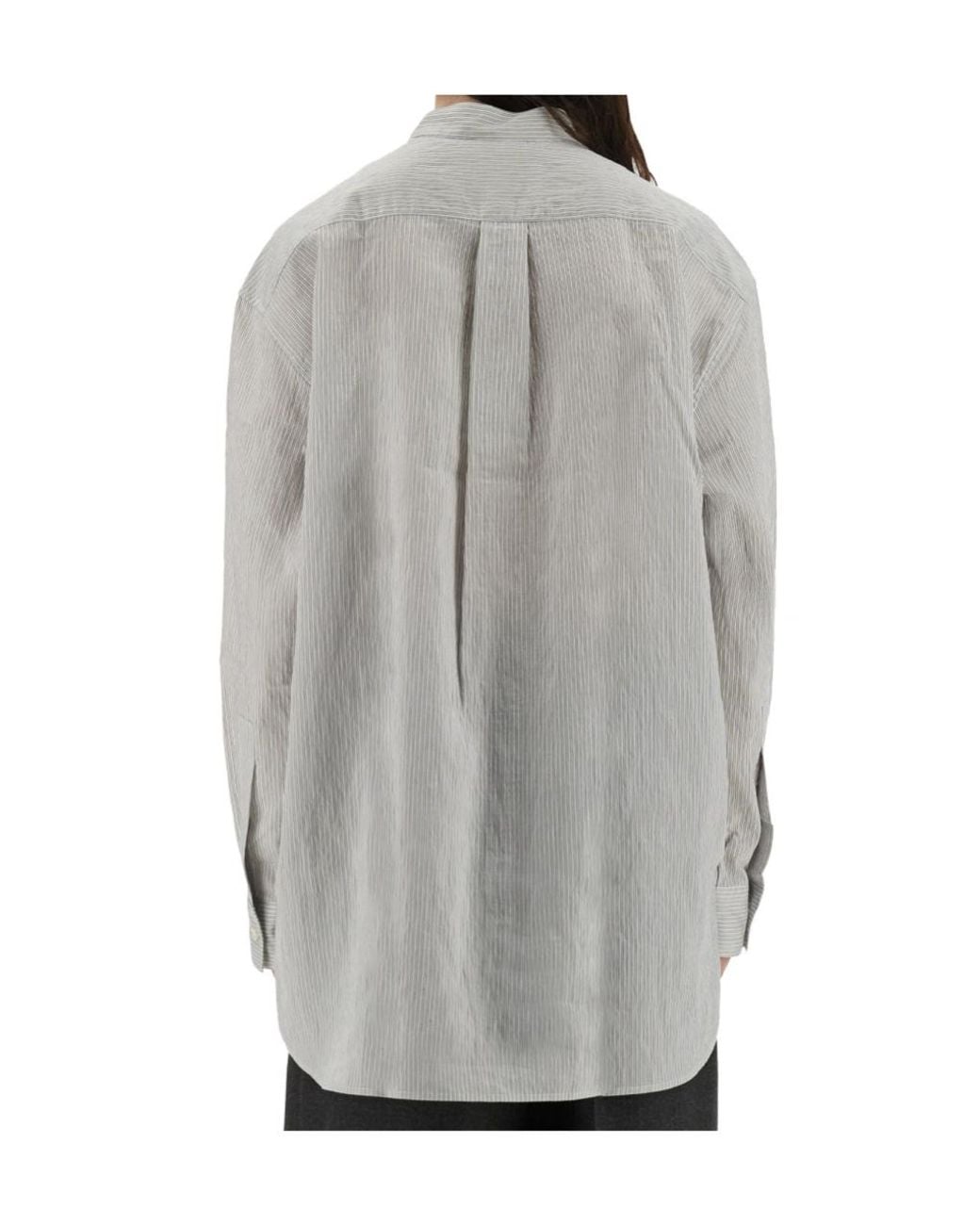 Studio Nicholson Gray Dilys Striped Shirt