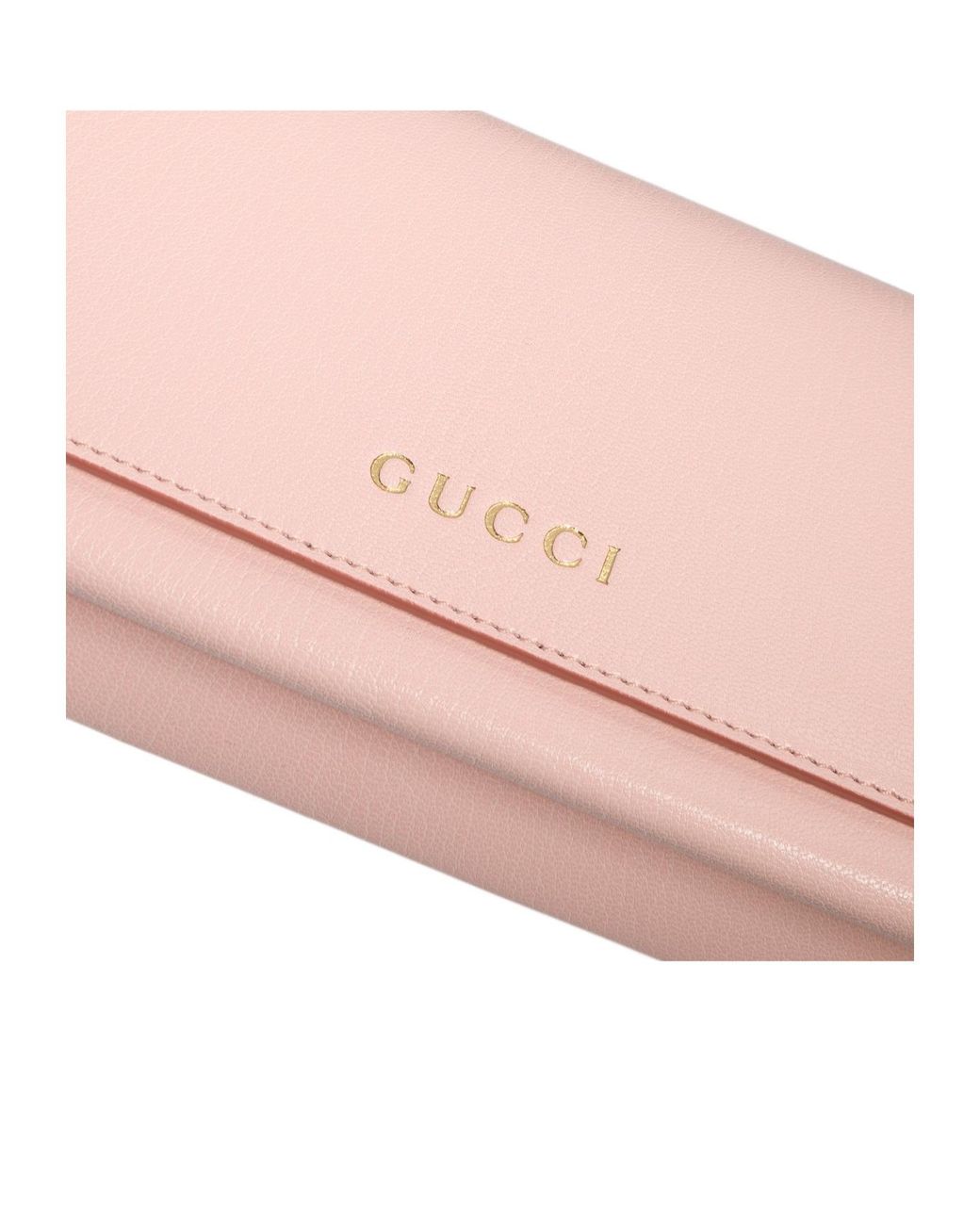 Gucci Pink Mini Pouch With Lettering