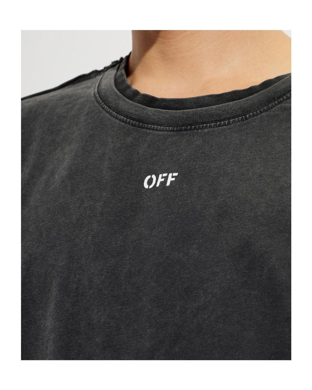Off-White c/o Virgil Abloh Black Off Stamp Short Sleeved T-Shirt for men