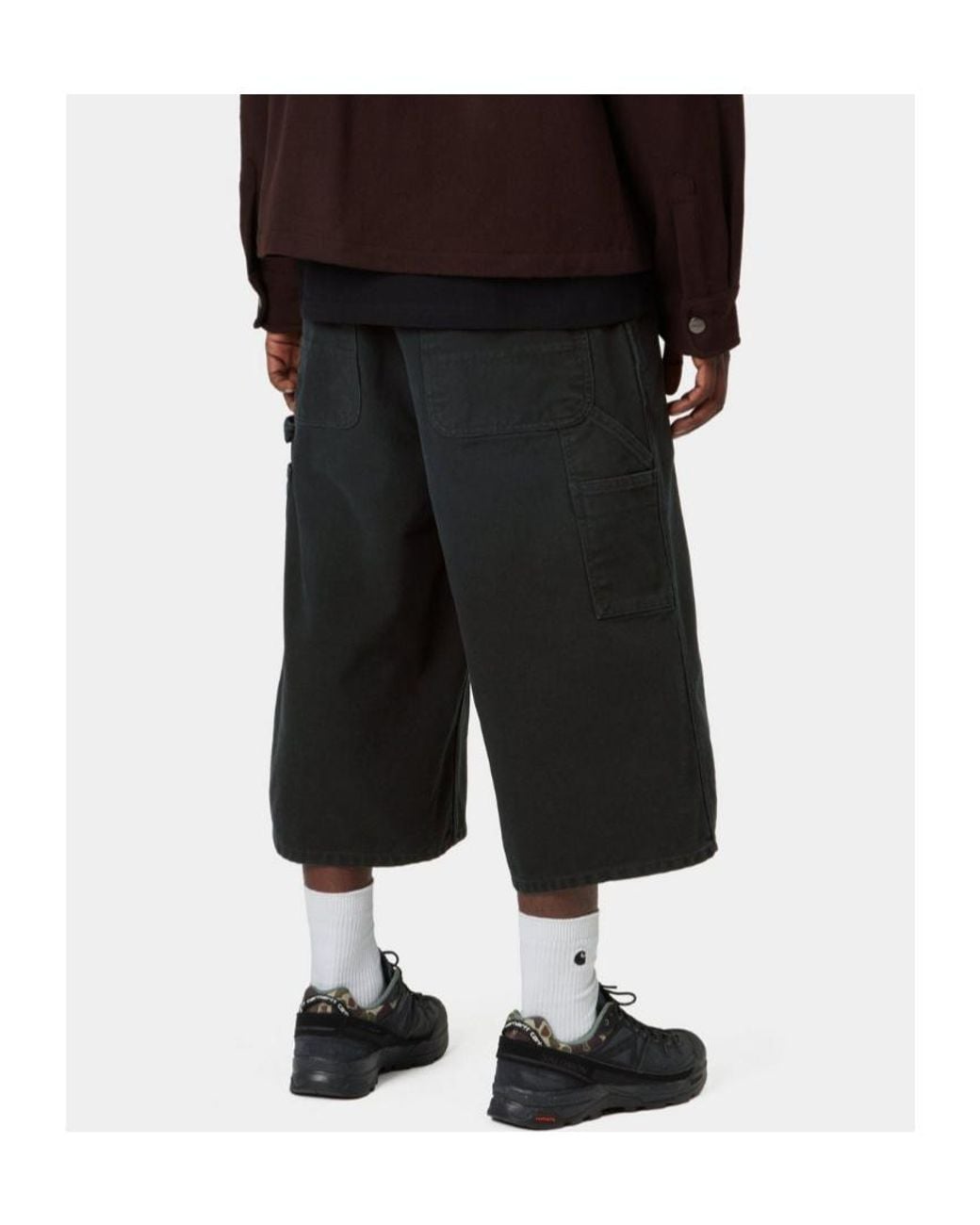 Carhartt Black Single Knee Canvas Shorts for men