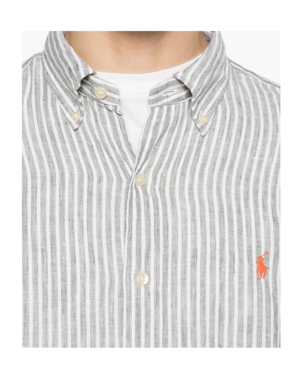 Polo Ralph Lauren White Long-Sleeved Shirt for men