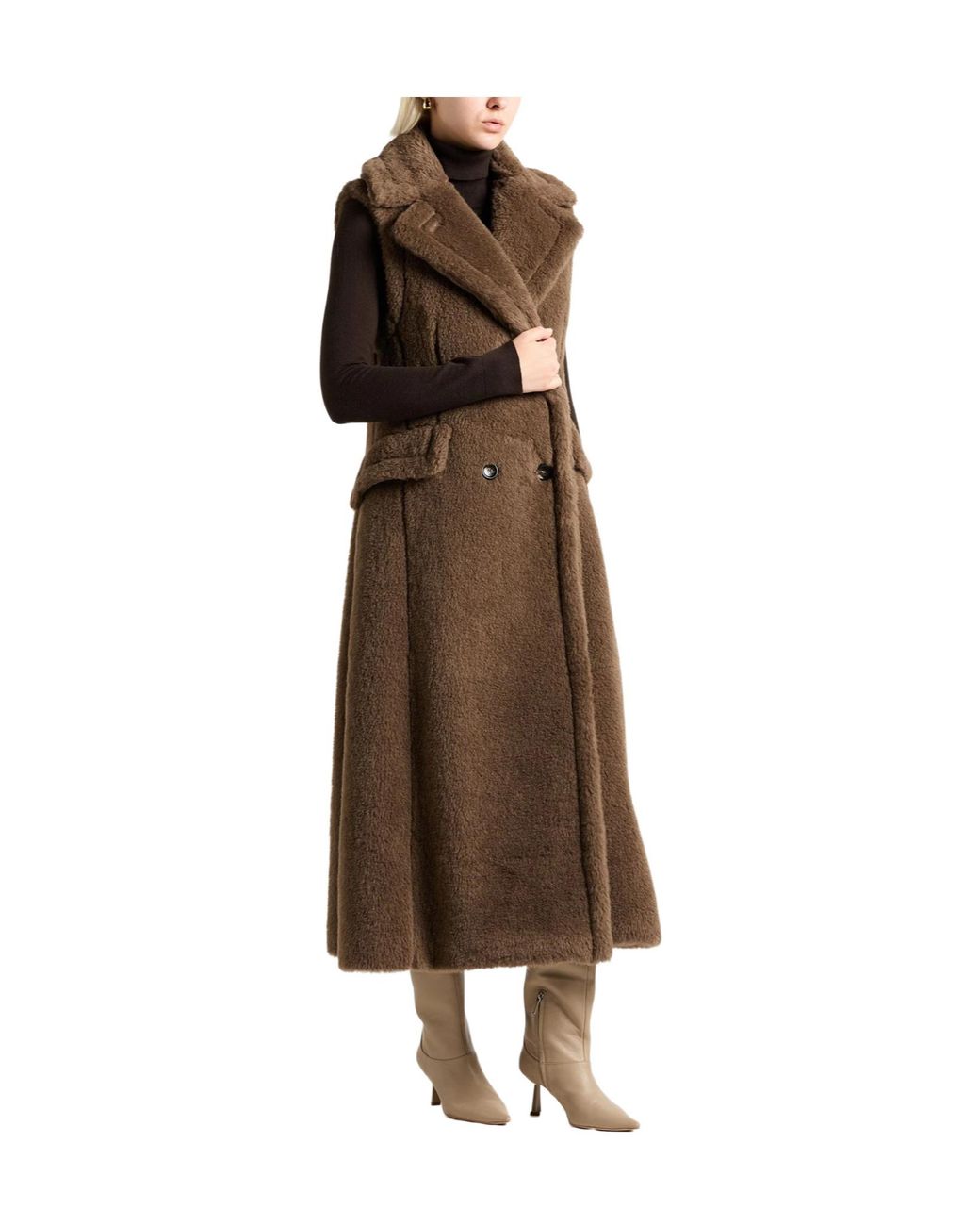 Max Mara Brown Shearling & Teddy