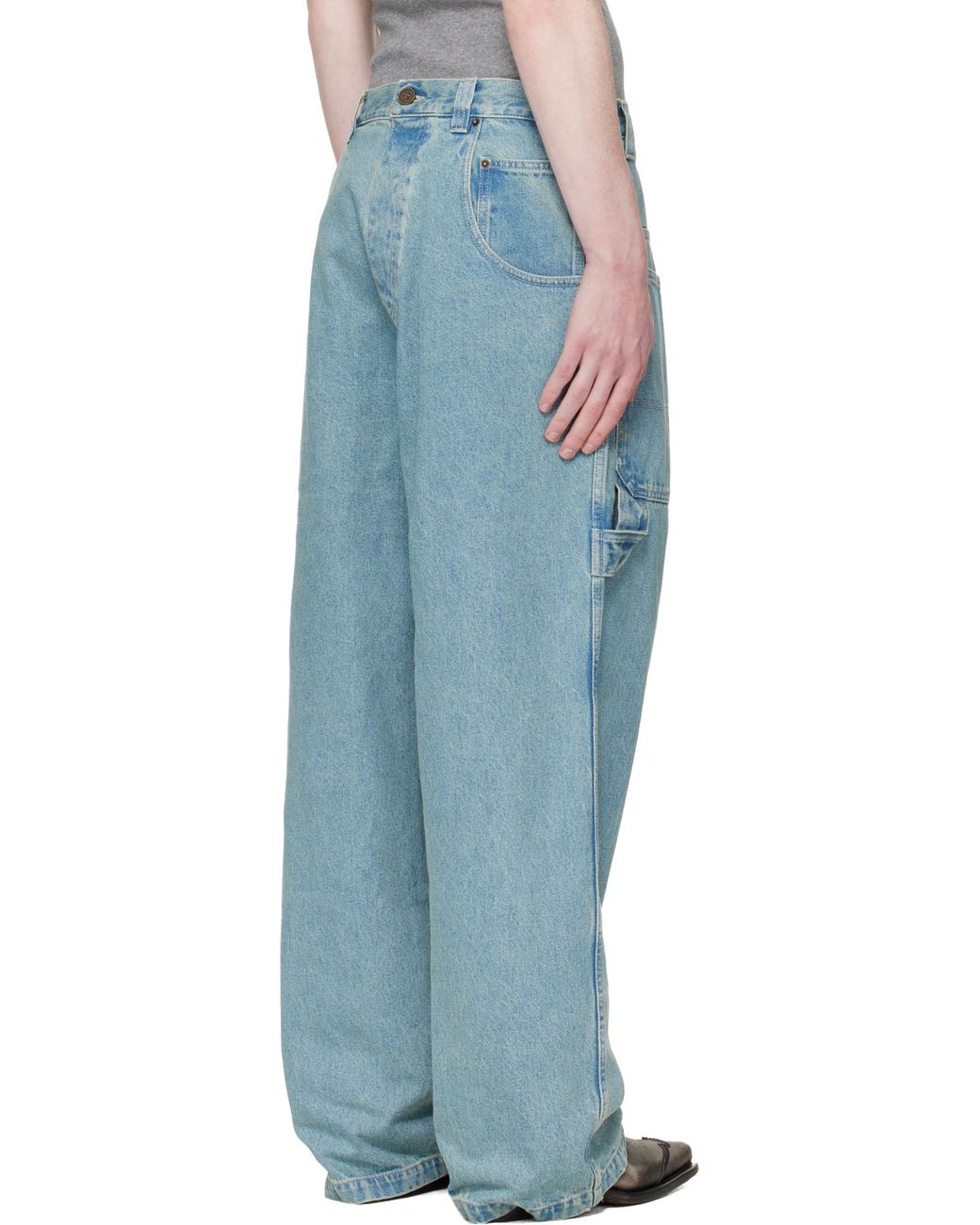 Vetements Blue Wide-Leg Utility Jeans for men