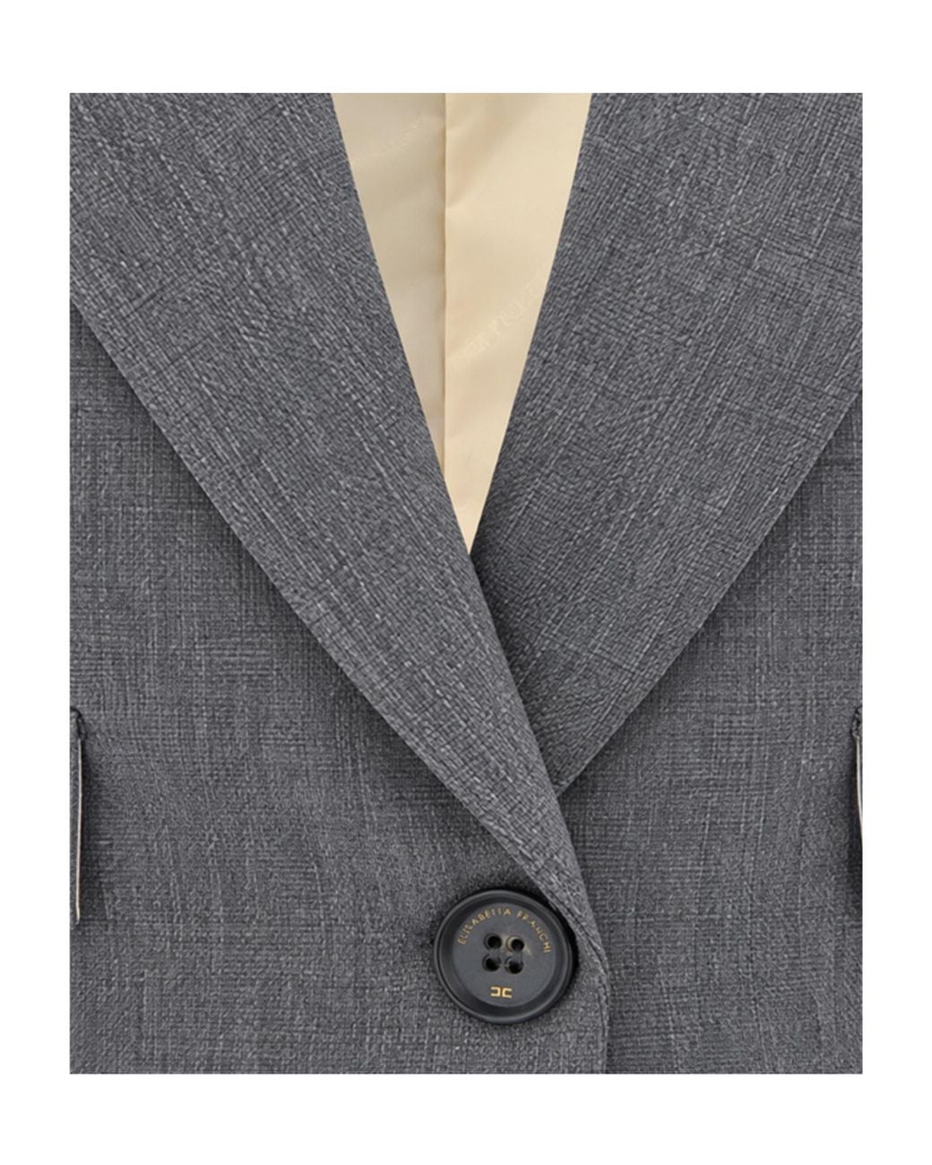 Elisabetta Franchi Gray Cropped Jacket