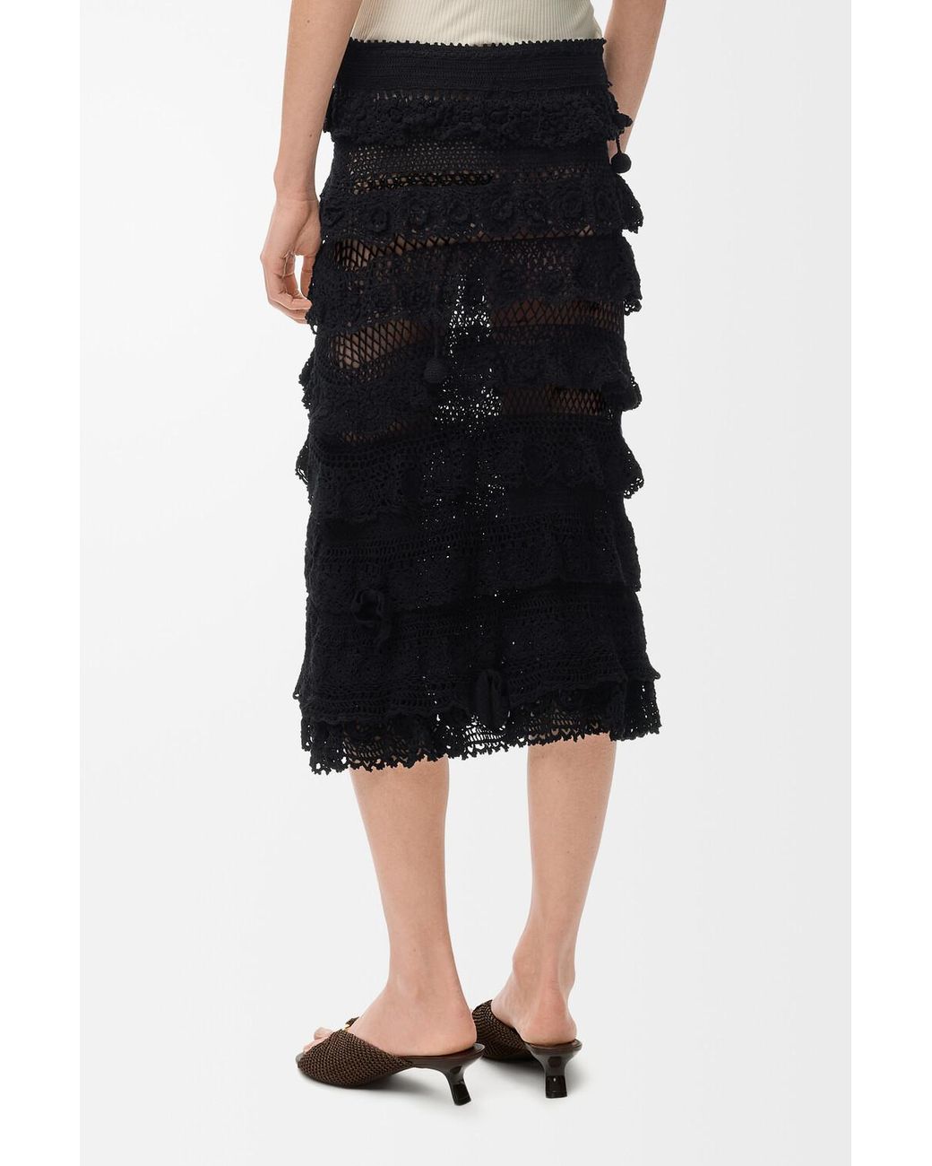 Loewe Black Mid-Waisted Skirt