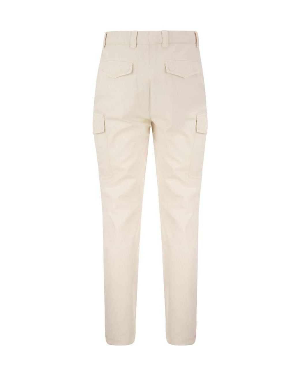 Brunello Cucinelli Natural Straight-Leg Cargo Pants for men