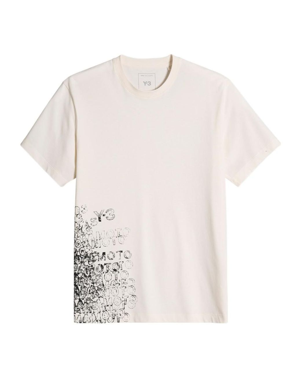 Y-3 White Minimalist Patterned T-Shirt for men