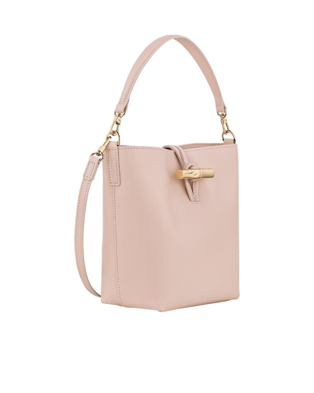 Longchamp Pink Mini Le Roseau Bucket Bag