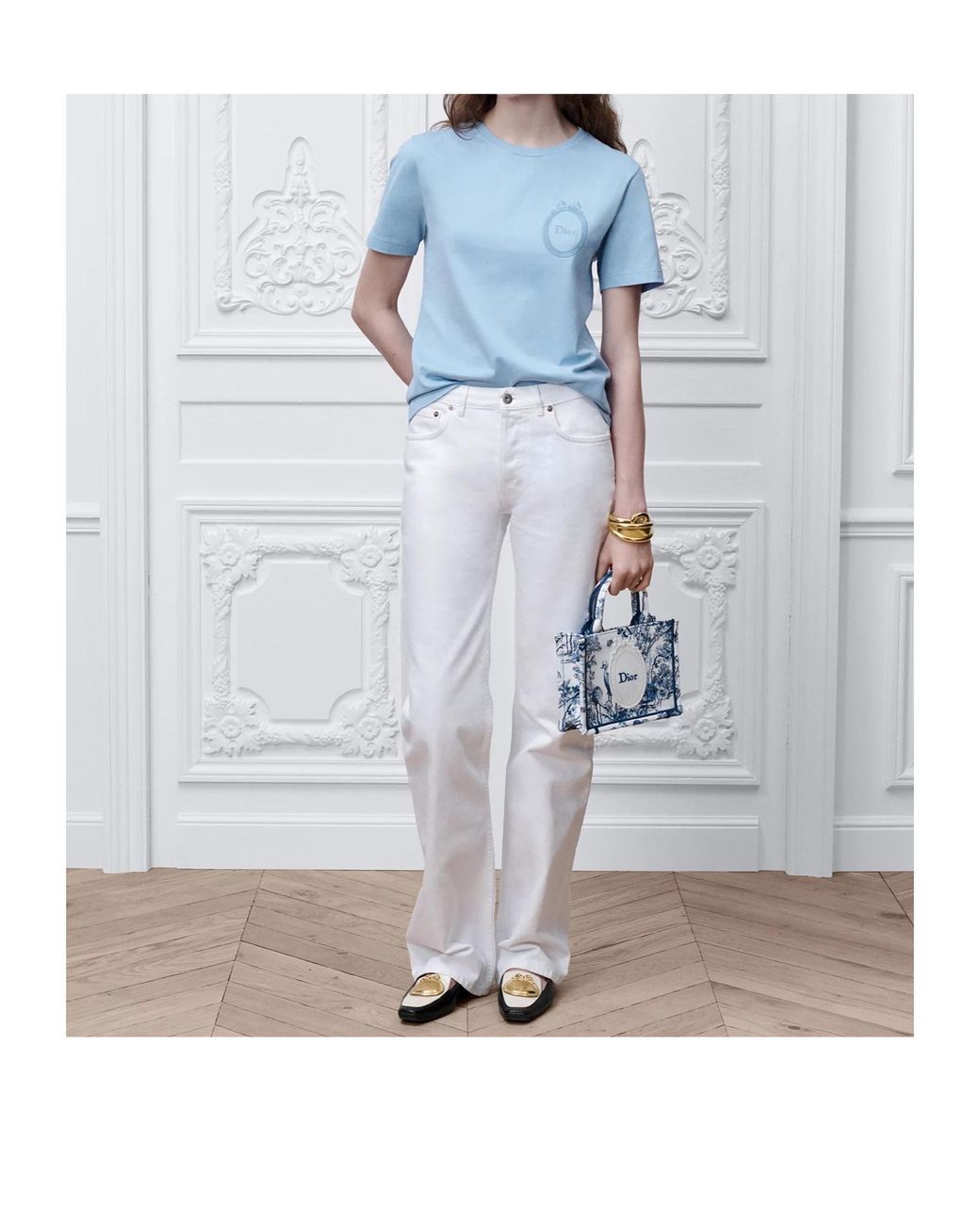 Dior Blue Mini Book Tote With Strap