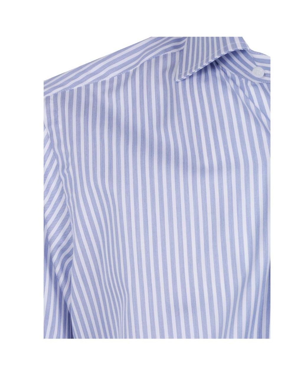 Barba Napoli Blue Striped Shirt for men