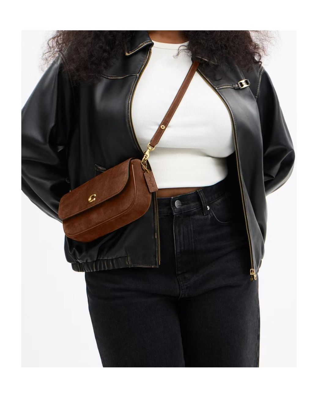 COACH Brown Brook Flap Chain Bag