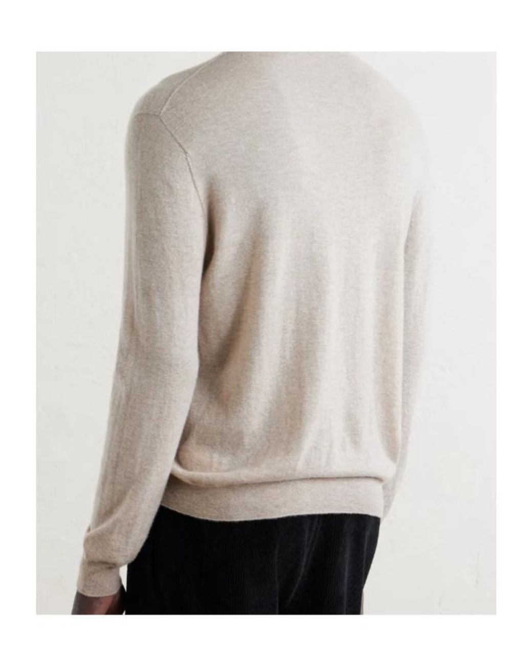 The Row White V-Neck Sweater for men