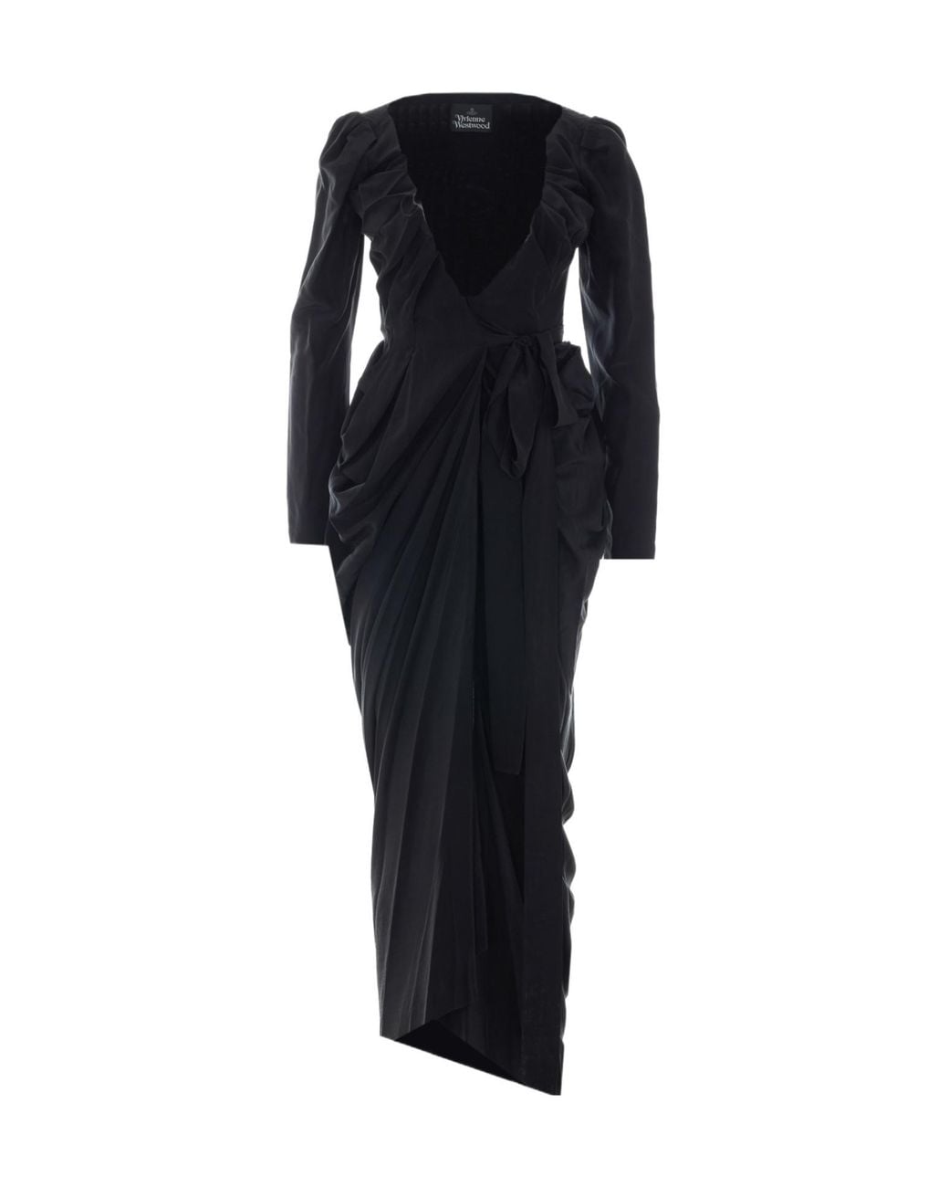 Vivienne Westwood Black Kendall Draped Wrap Dress