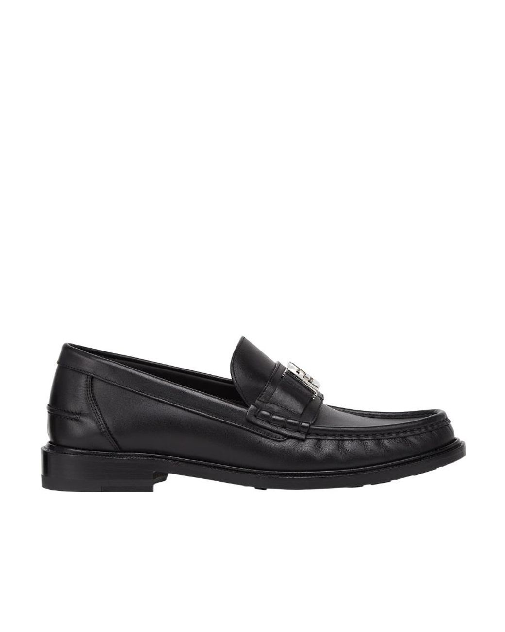 Fendi Black Ff Squared Loafers for men
