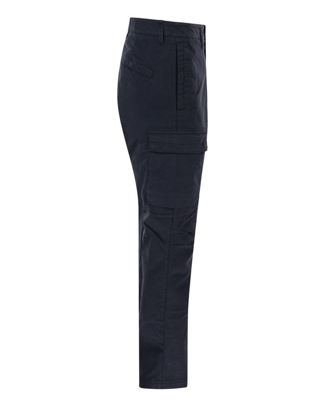 Stone Island Blue Tapered Cargo Trousers for men