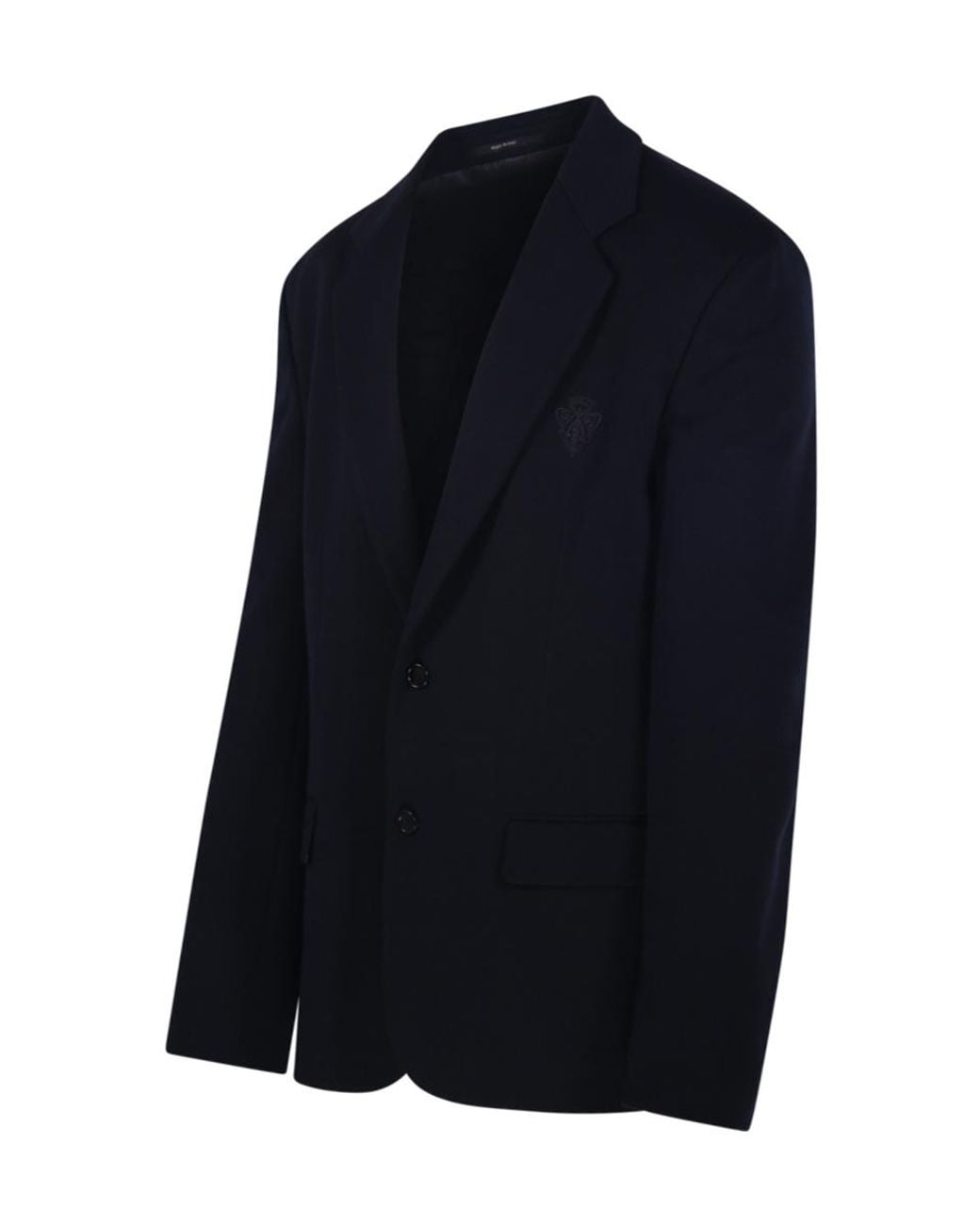 Gucci Blue Logo-Embroidered Single-Breasted Blazer for men