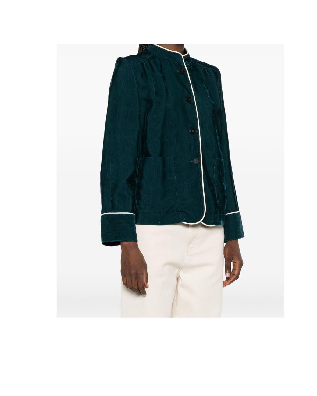 Forte_forte Green Long-Sleeve Casual Jacket