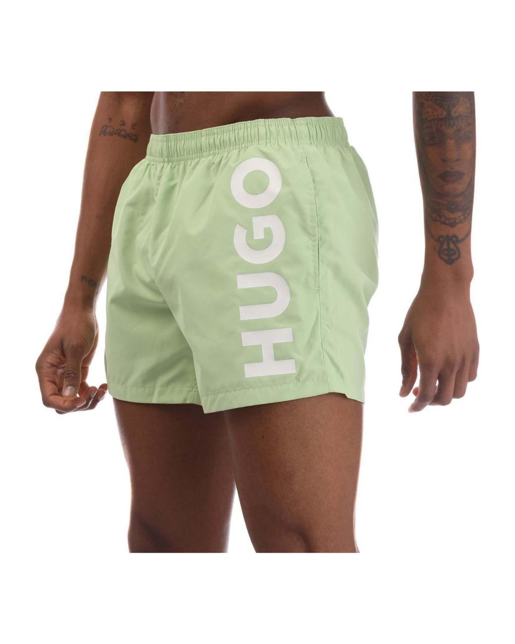 Boss Green Abas Logo Print Swim Shorts for men