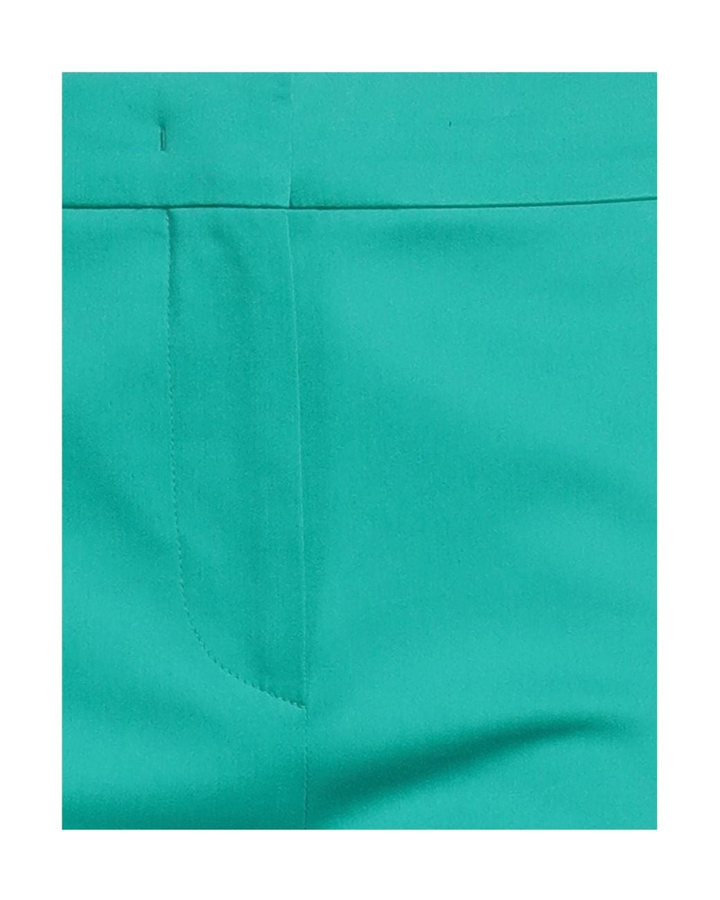 Max Mara Green Plain Colour Casual Trousers