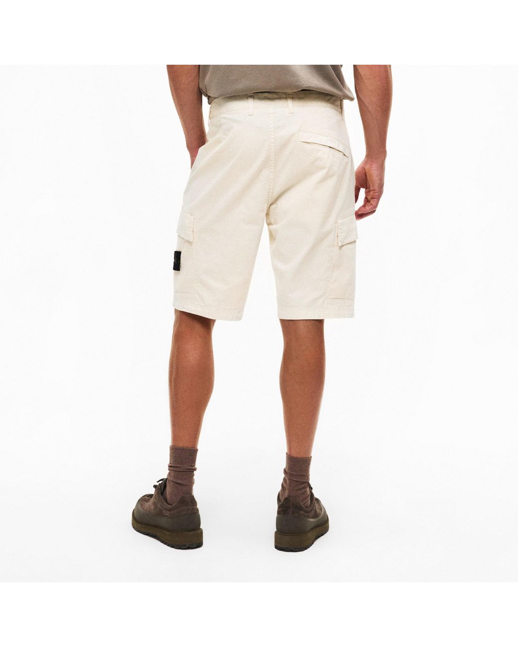 Stone Island Natural Pockets Cargo Shorts for men